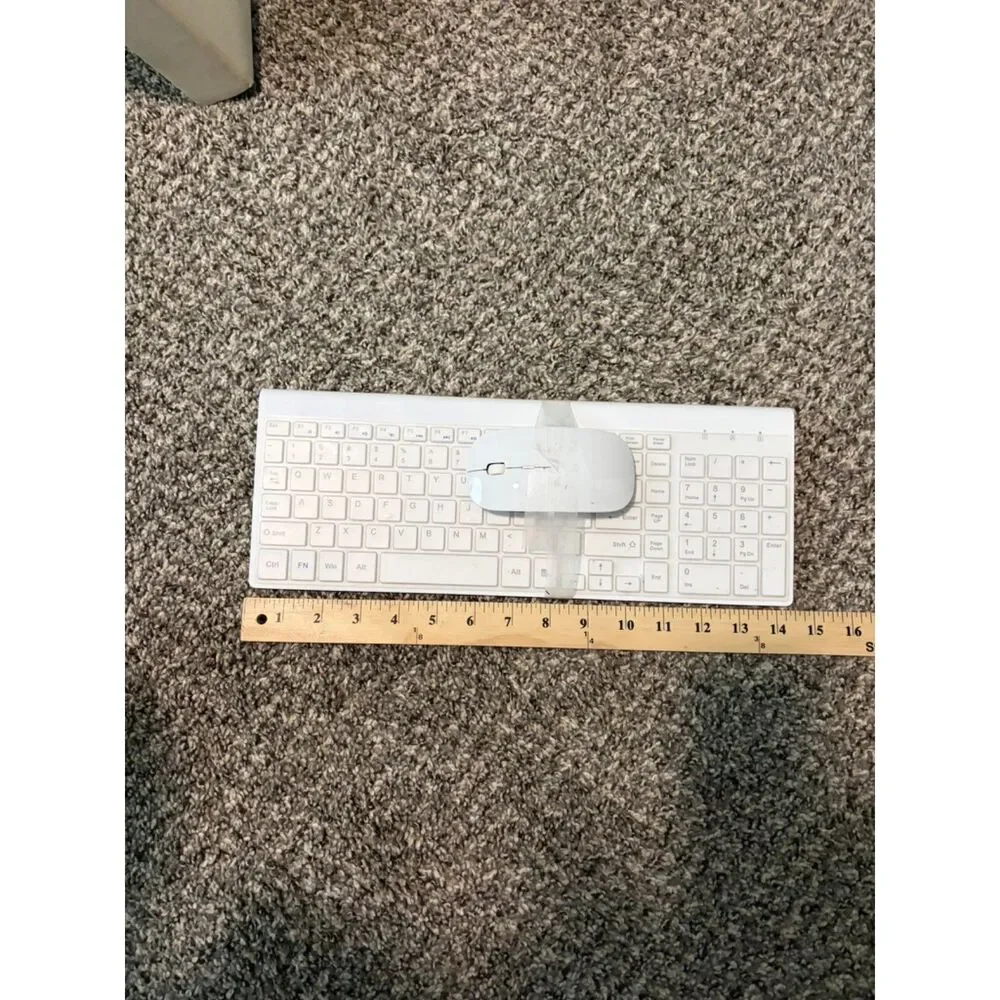 Topmate KM9000 Ultra Slim Wireless Keyboard and Mouse Combo White Silent | USB |